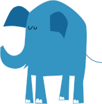blue elephant without text
